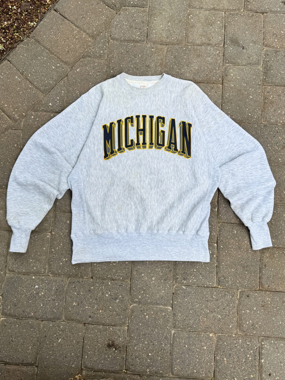 Vintage Michigan Wolverines Gray Crewneck Sweatshirt Size Large